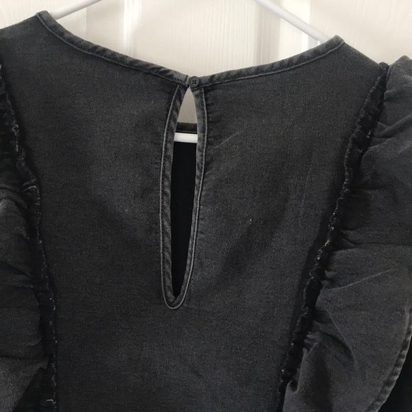 SOLD! BRAND NEW H&M ruffled-trimmed denim dress - Picture 5 of 6